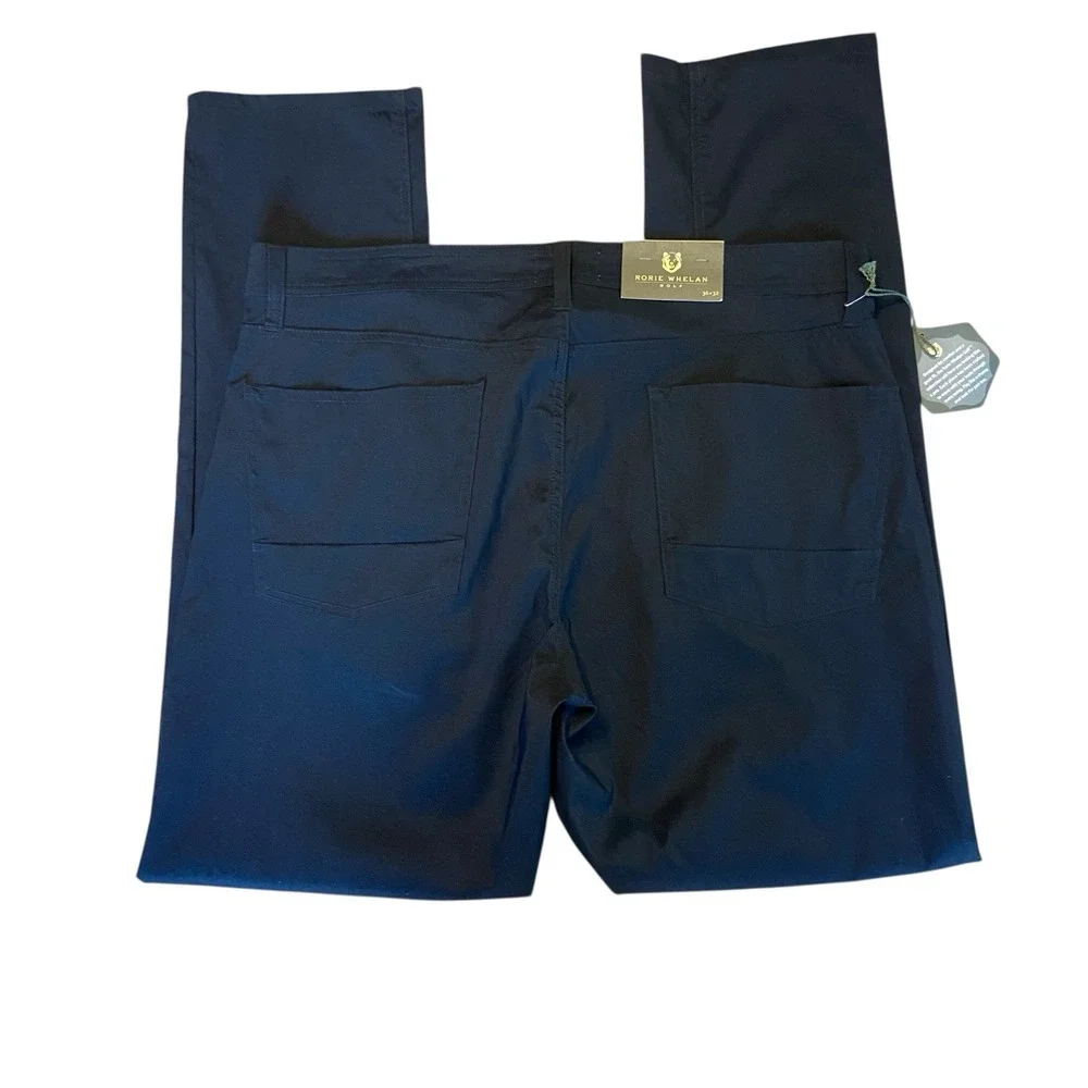 Rorie Whelan Golf Pants Mens 36‎ X 32 Black Performance Nylon/Spandex New